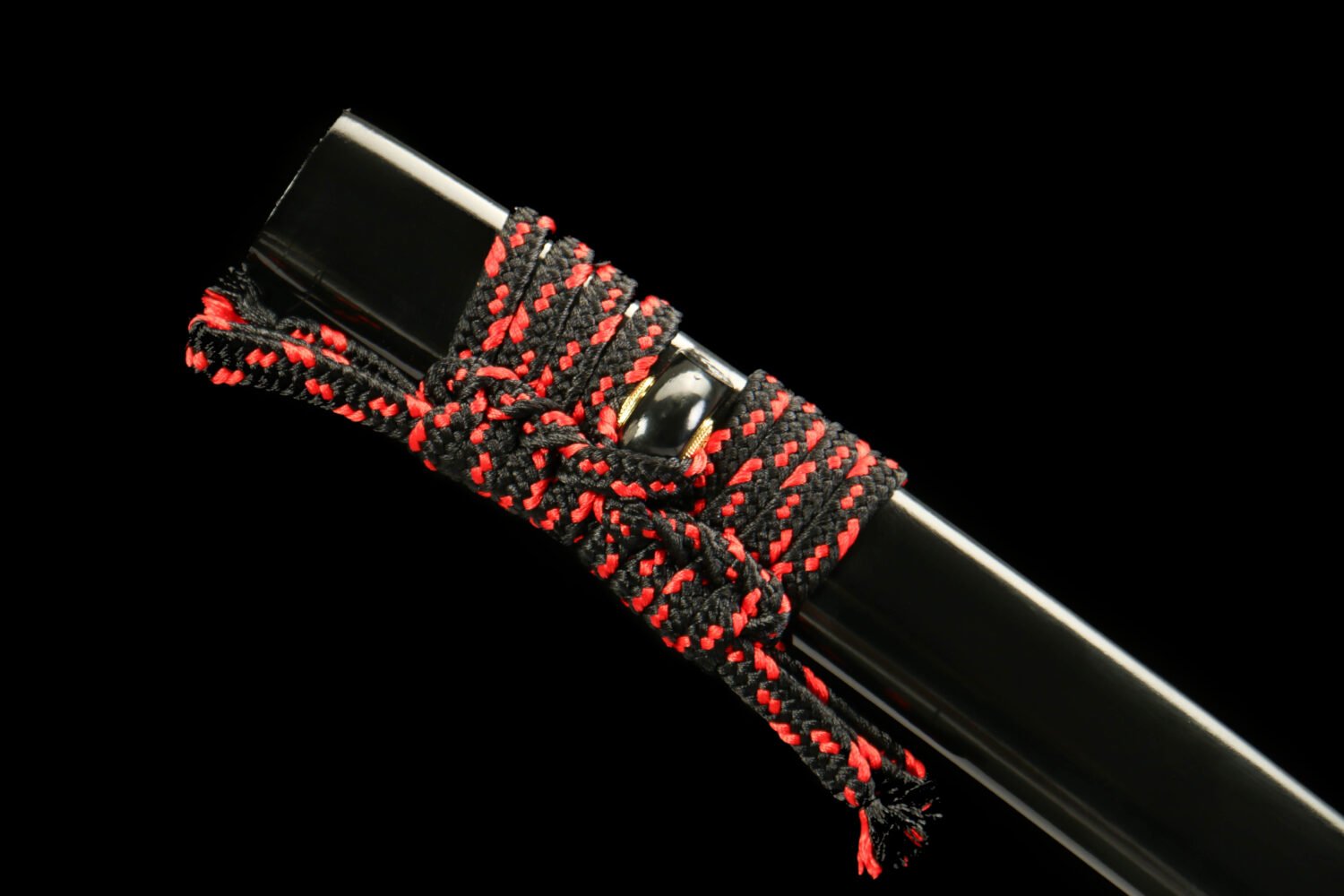 Patterned Steel - Purely Hand-Forged Samurai Sword - Green Leather Scabbard - Zinc Alloy Fittings - Roasted Red - Jinyang