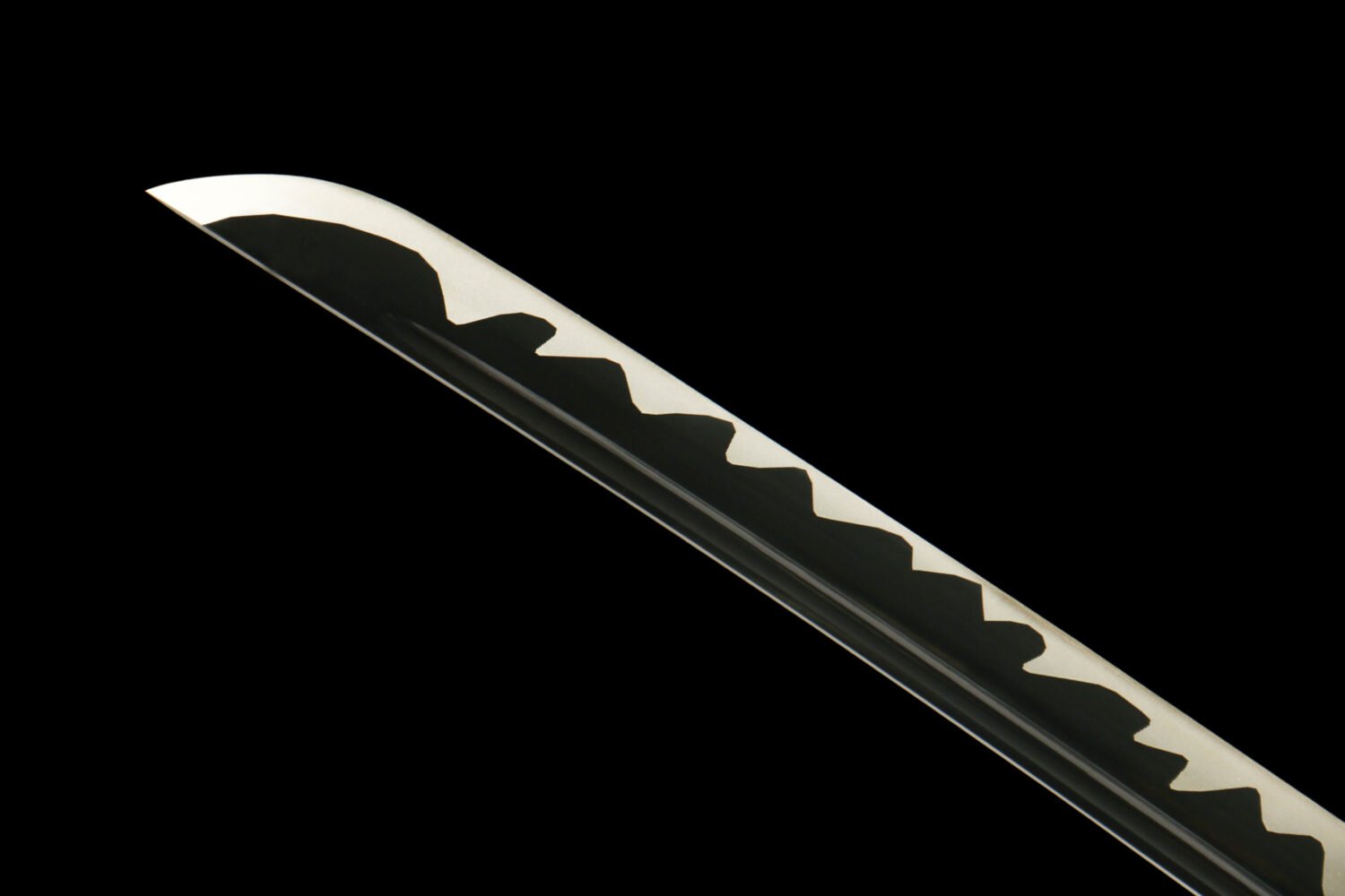 IMG_6101 1065 steel - pure hand-forged samurai sword - green leather sheath - zinc alloy fittings - roasted black - hunting sand