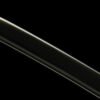 Damascus steel, pure handmade Japanese katana, green leather sheath, twisted pattern, silver plating, frosted magnificent