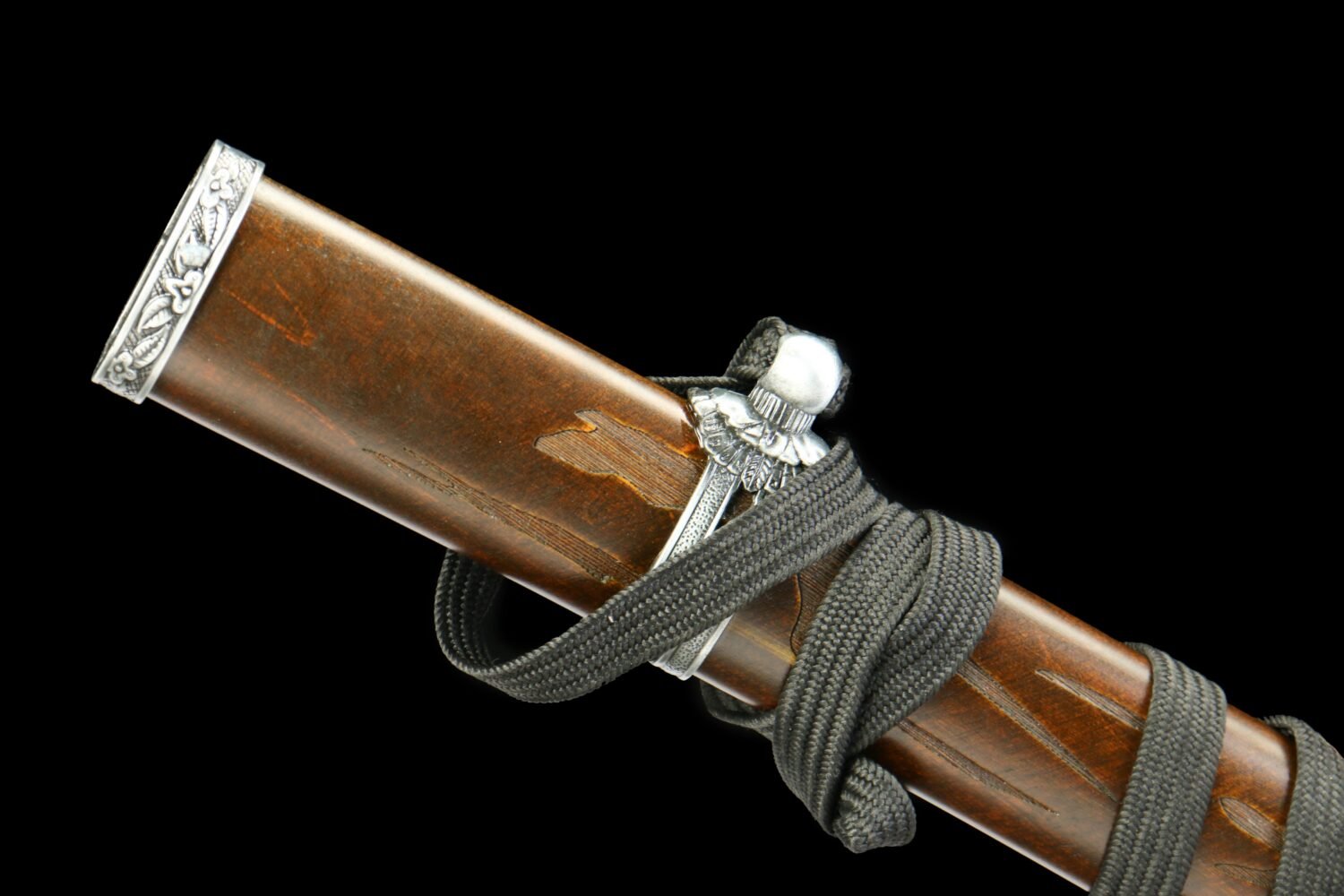 IMG_6524 1065 steel - pure handmade Japanese samurai sword - green leather sheath - zinc alloy fittings - immortal sword