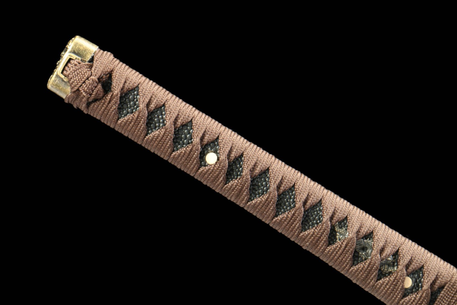 IMG_6611 1065 steel - pure hand-forged samurai sword - green leather sheath - zinc alloy fittings - blued - red flame