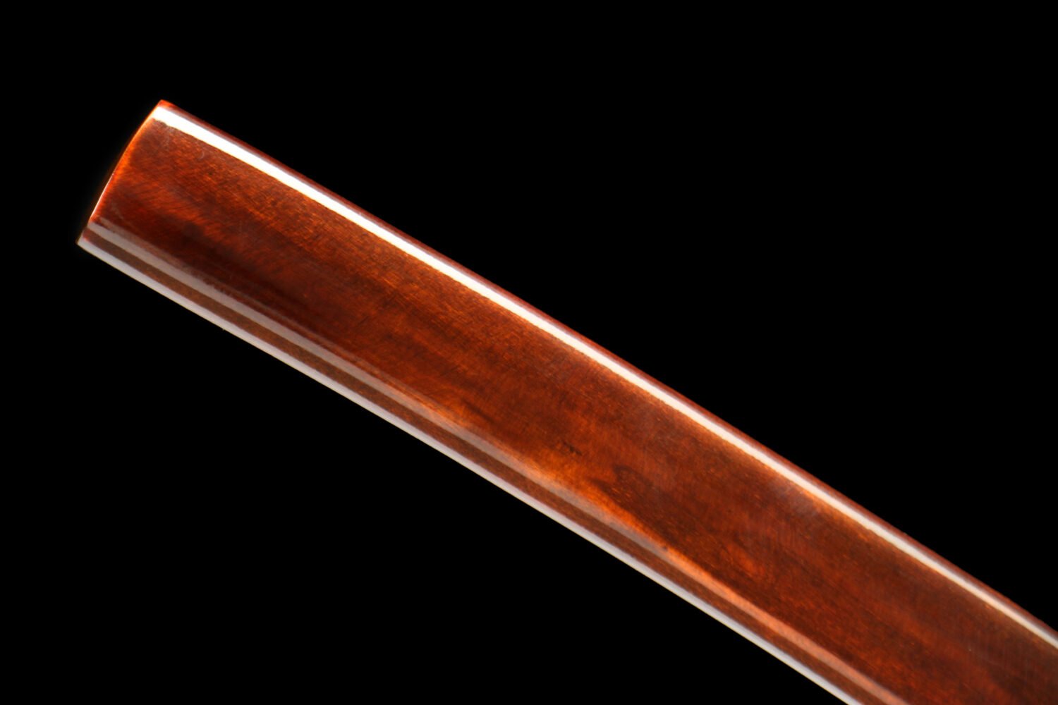 IMG_6613 1065 steel - pure hand-forged samurai sword - green leather sheath - zinc alloy fittings - blued - red flame