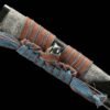 1060 steel - pure handmade Japanese samurai sword - half fish skin sheath - copper fittings - Qingming