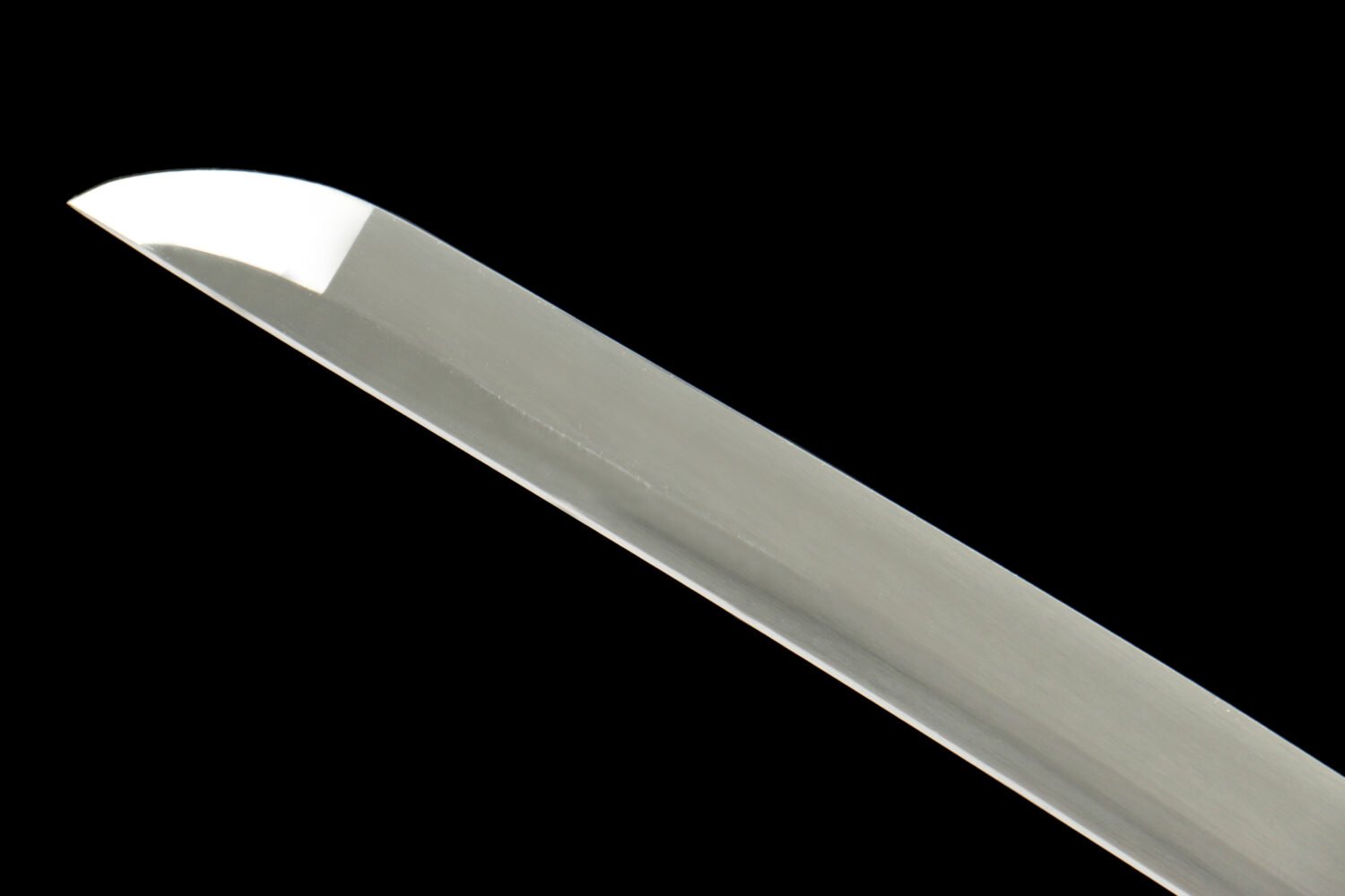 IMG_6915 1065 steel - pure handmade Japanese katana - green leather sheath - zinc alloy fittings - rage