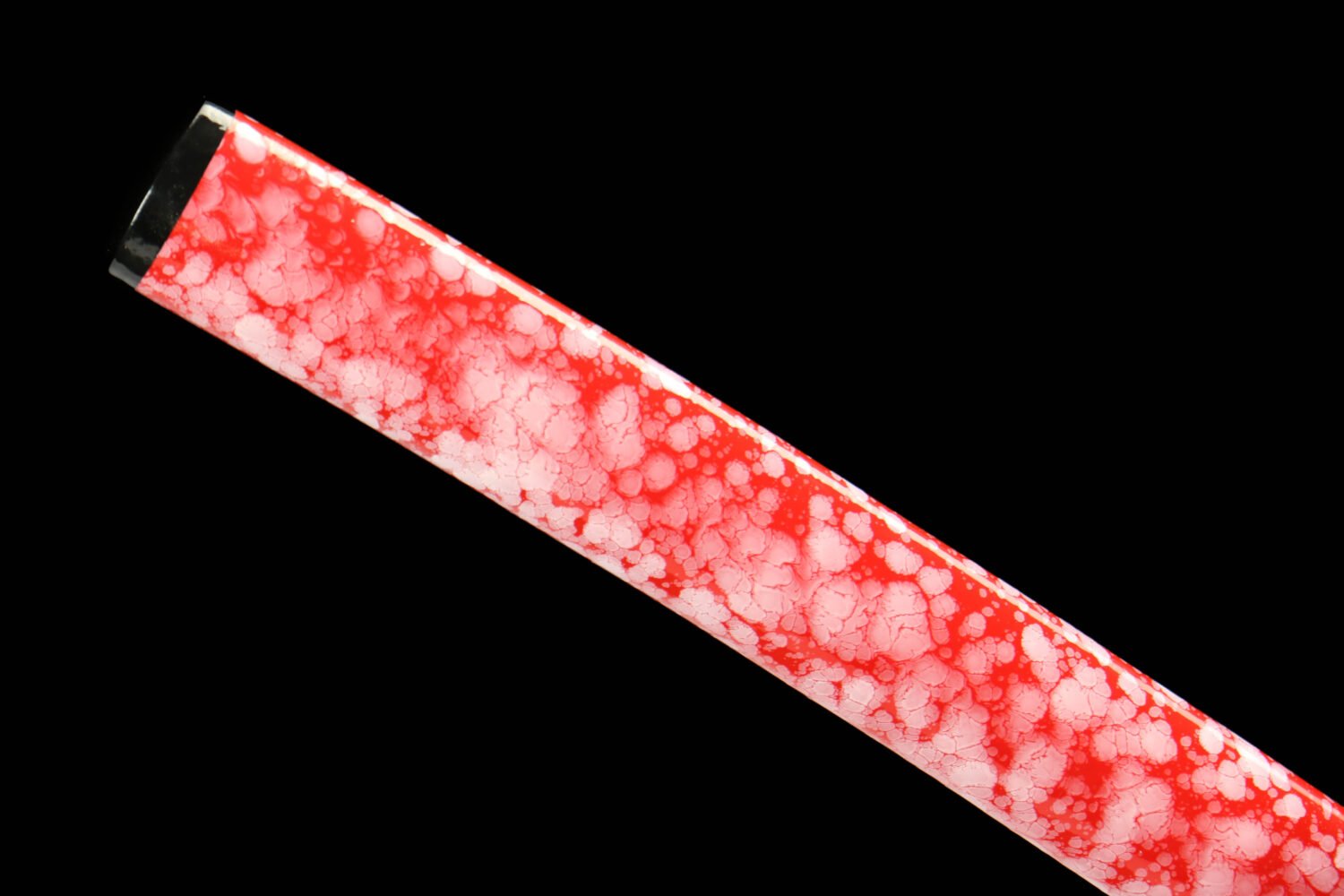 IMG_6921 1065 steel - pure handmade Japanese katana - green leather sheath - zinc alloy fittings - rage