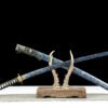 1045 steel - pure hand-forged samurai sword - green leather sheath - zinc alloy fittings - special craftsmanship - Yonagi