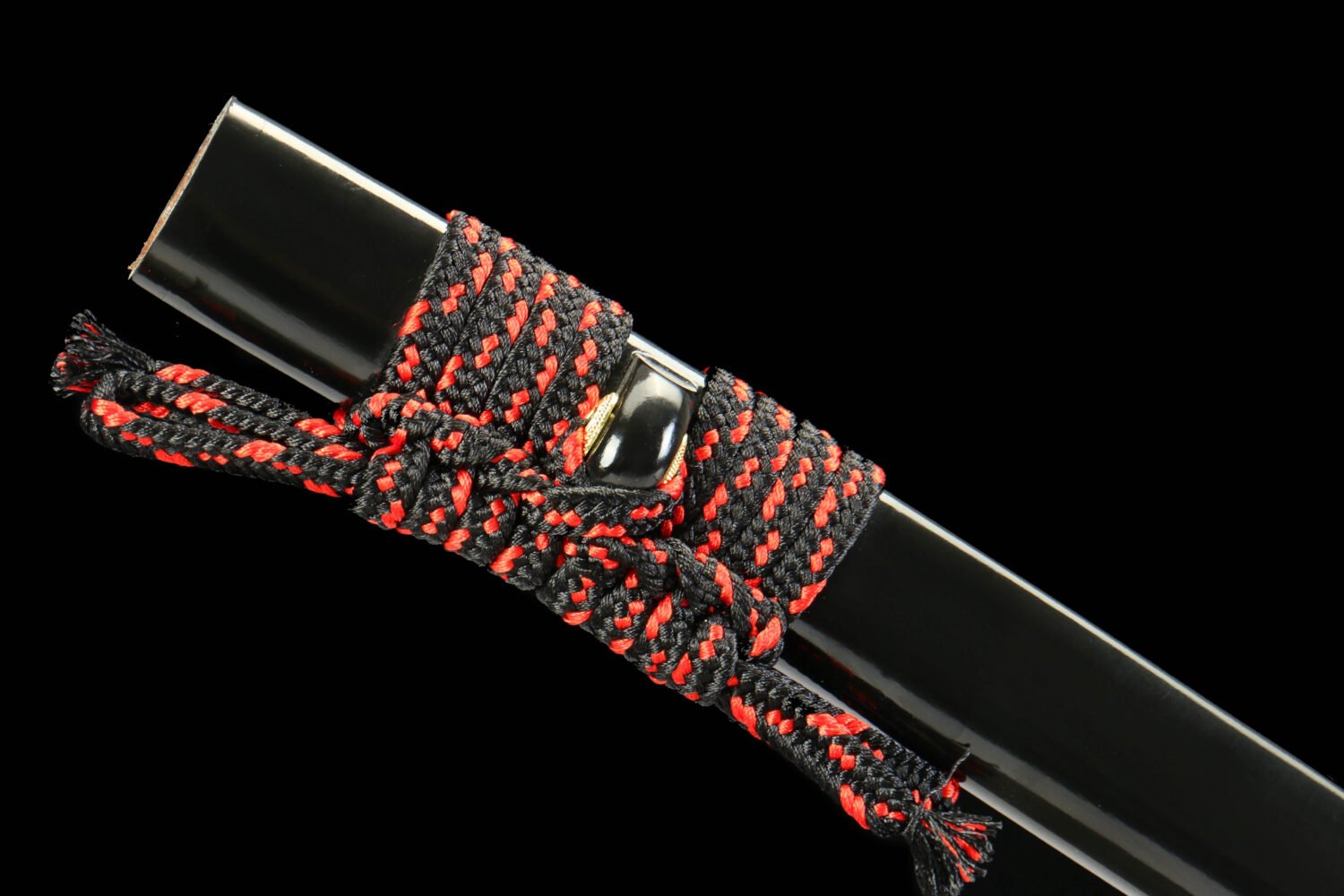 IMG_6994 1065 steel - pure hand-forged samurai sword - green leather sheath - zinc alloy fittings - baked red - cracked