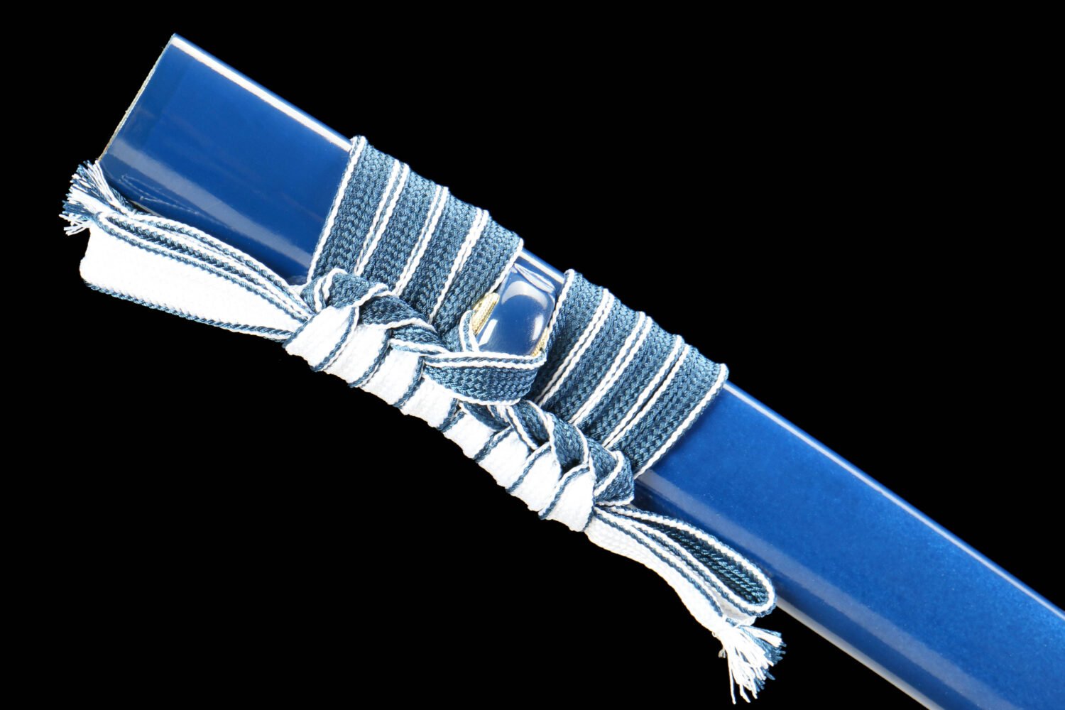 1065 steel - pure handmade Japanese samurai sword - green leather sheath - zinc alloy fittings - baked purple - black frost broken shadow