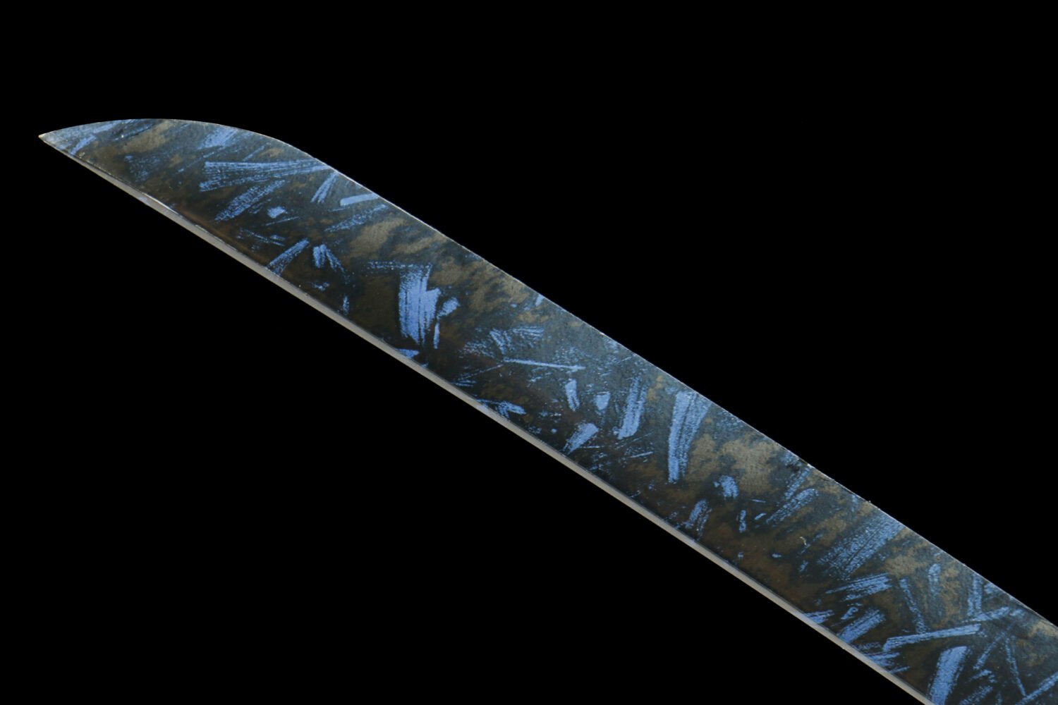 1045 steel - pure hand-forged samurai sword - green leather sheath - zinc alloy fittings - special craftsmanship - Yonagi