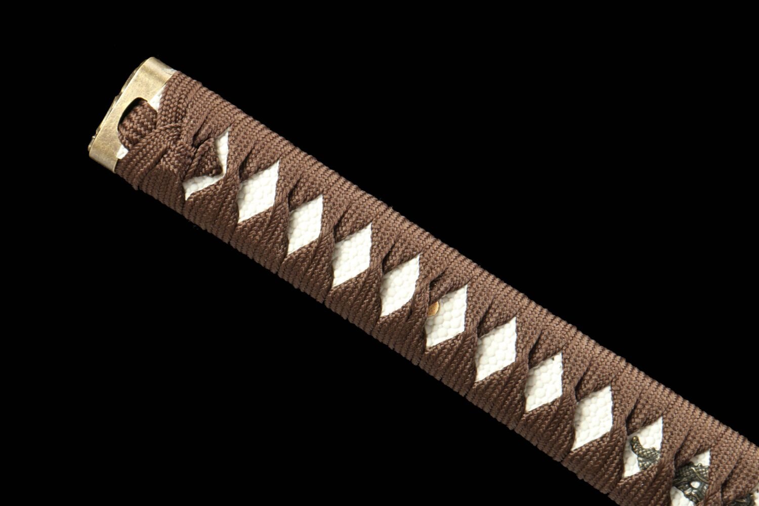 IMG_7033 1065 steel - pure hand-forged samurai sword - green leather sheath - zinc alloy fittings - baked red - static blade