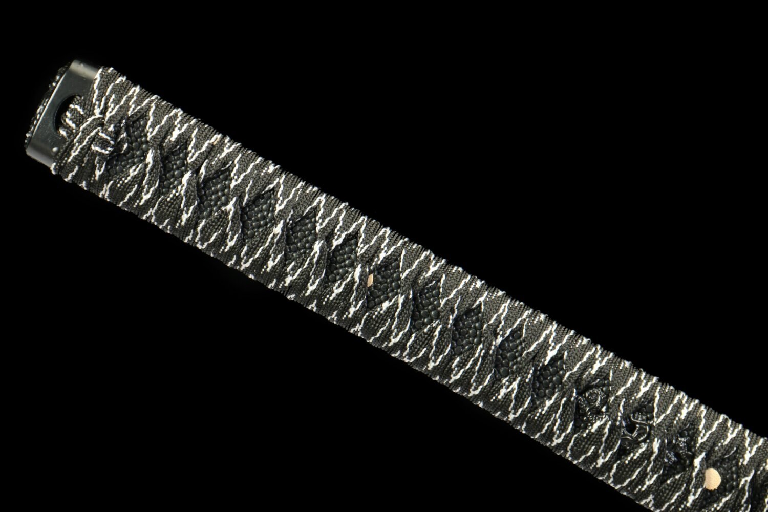 IMG_7079 1065 steel - pure handmade Japanese katana - green leather sheath - zinc alloy fittings - special craftsmanship - ghost pattern