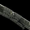 IMG_7083 1065 steel - pure handmade Japanese katana - green leather sheath - zinc alloy fittings - special craftsmanship - ghost pattern