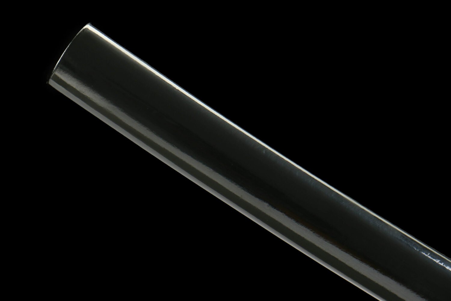 1045 steel - pure hand-forged samurai sword - green leather sheath - zinc alloy fittings - roasted black - night spirit