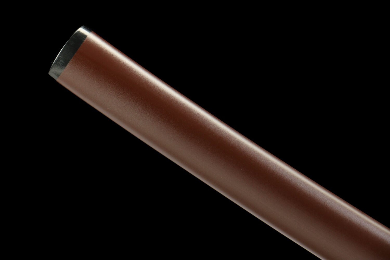 IMG_7097 1065 steel - pure hand-forged samurai sword - green leather sheath - zinc alloy fittings - blued - night