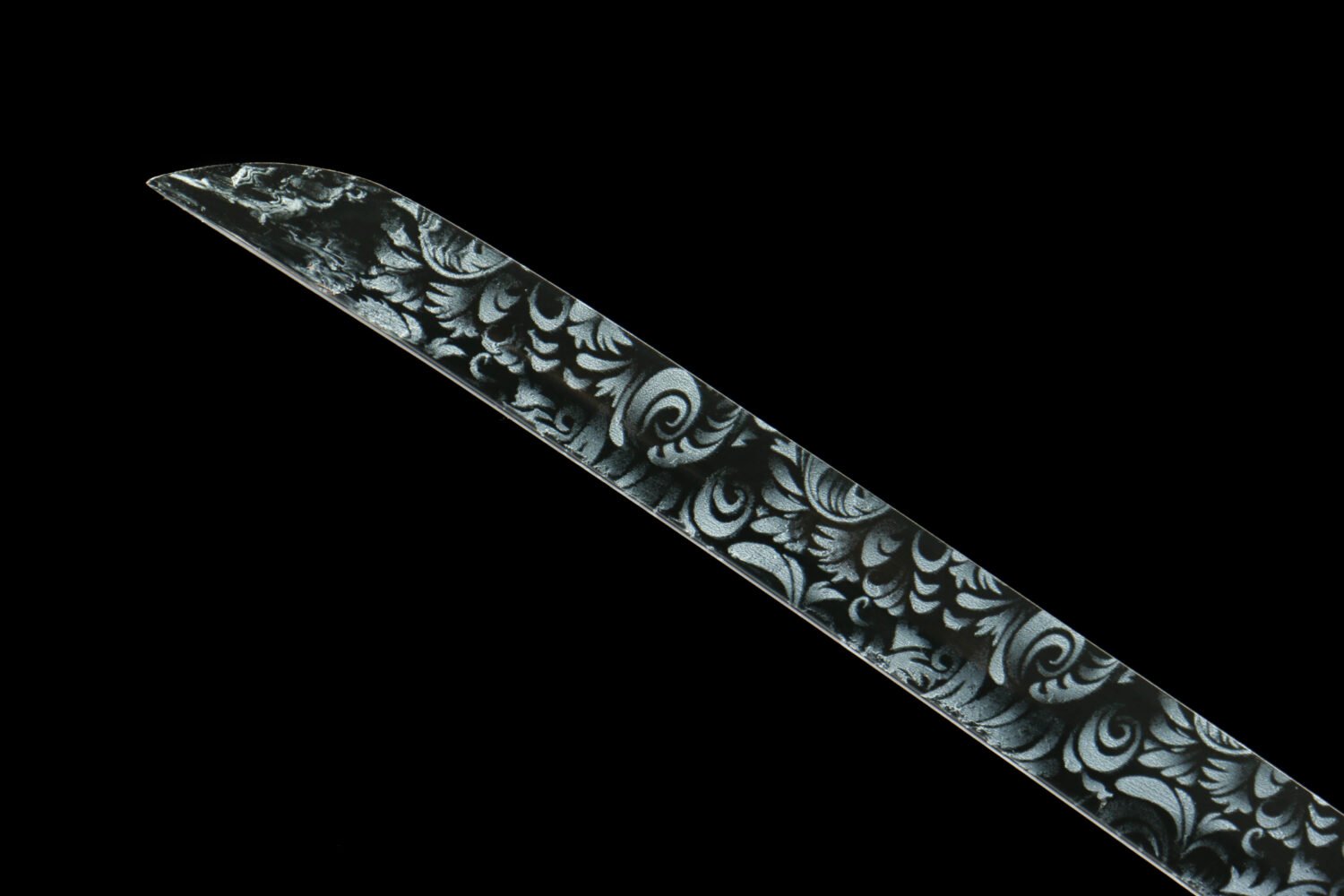 IMG_7099 1065 steel - pure handmade Japanese katana - green leather sheath - zinc alloy fittings - special craftsmanship - world destroyer