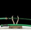 1045 steel - pure hand-forged samurai sword - green leather sheath - zinc alloy fittings - special craftsmanship - Cuishun