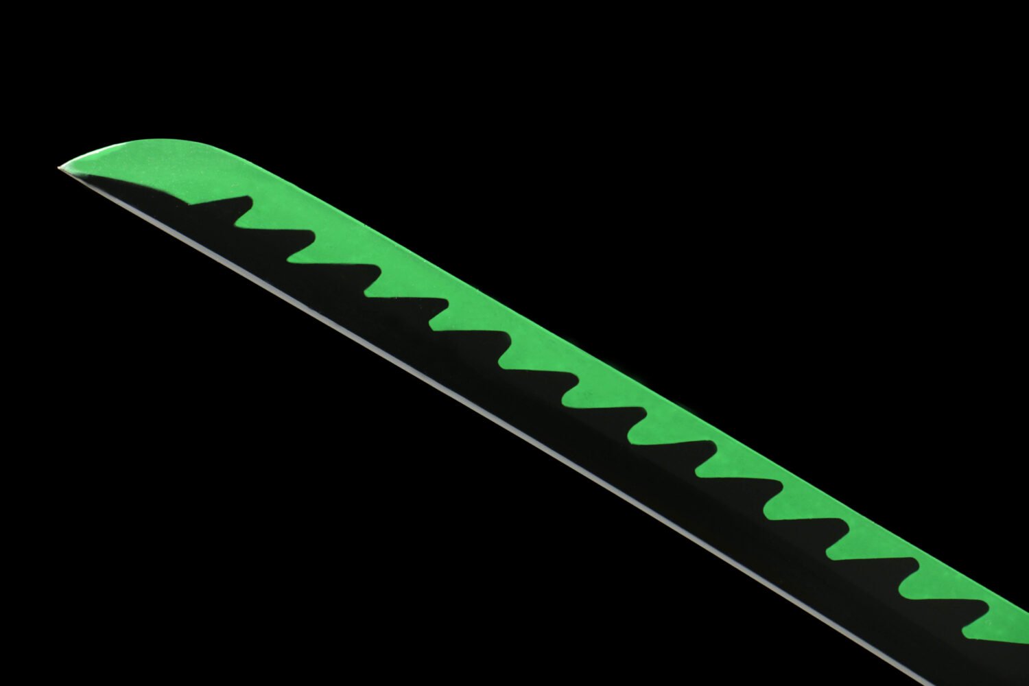 1045 steel - pure hand-forged samurai sword - green leather sheath - zinc alloy fittings - special craftsmanship - Cuishun
