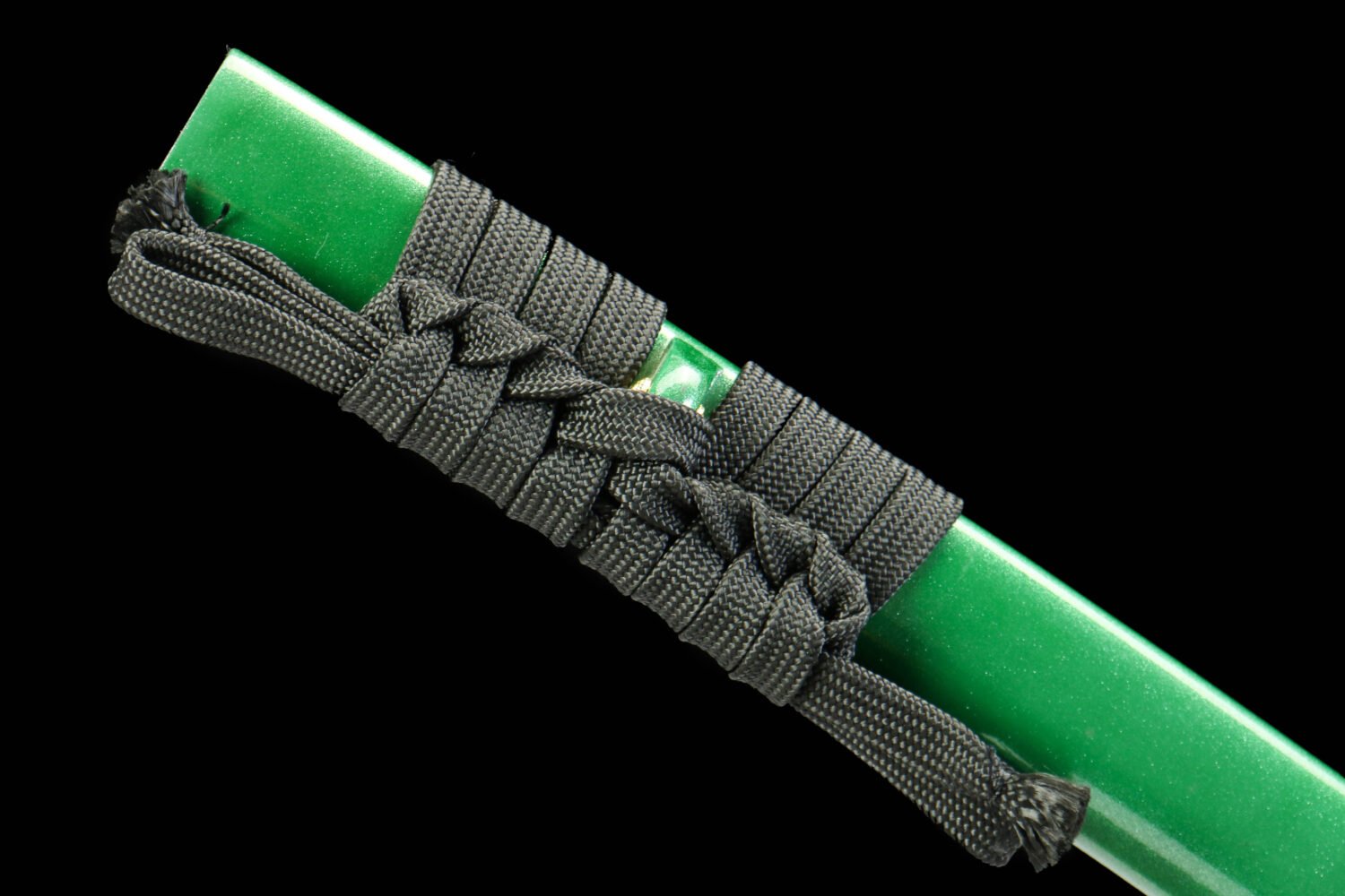 1045 steel - pure hand-forged samurai sword - green leather sheath - zinc alloy fittings - special craftsmanship - Cuishun