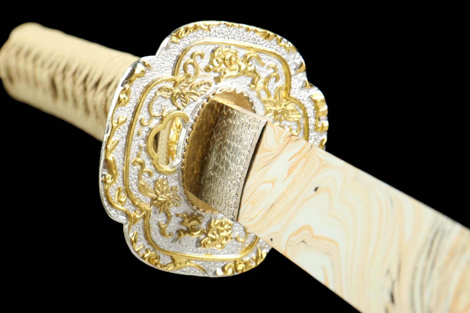 IMG_7210 1065 steel - pure hand-forged samurai sword - green leather sheath - zinc alloy fittings - special craftsmanship - Yuheng Hanfeng