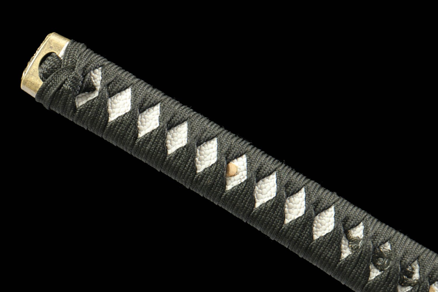 IMG_7256 1065 steel - pure handmade Japanese katana - green leather sheath - zinc alloy fittings - Youteng