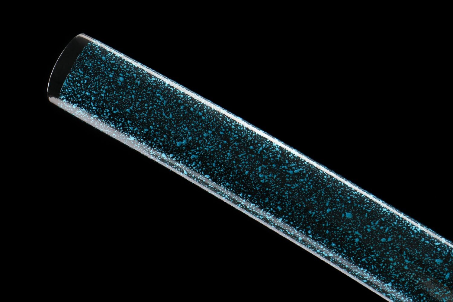 IMG_7992 1065 steel - pure hand-forged samurai sword - green leather sheath - iron equipment - blue flash pelican head made samurai sword - Qingyuan Yaojin