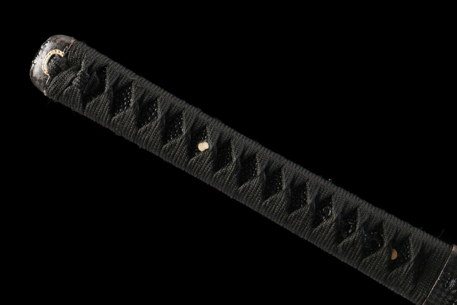 IMG_8173 1065 steel - pure hand-forged samurai sword - green leather sheath - square dragon hand guard manganese steel ninja samurai sword - hidden