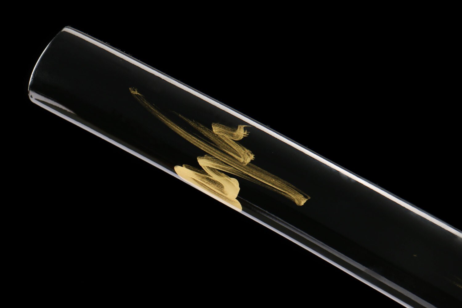 IMG_8199 T10 steel - pure handmade Japanese katana - green leather sheath - iron fittings - old roasted purple katana - black gold - hidden