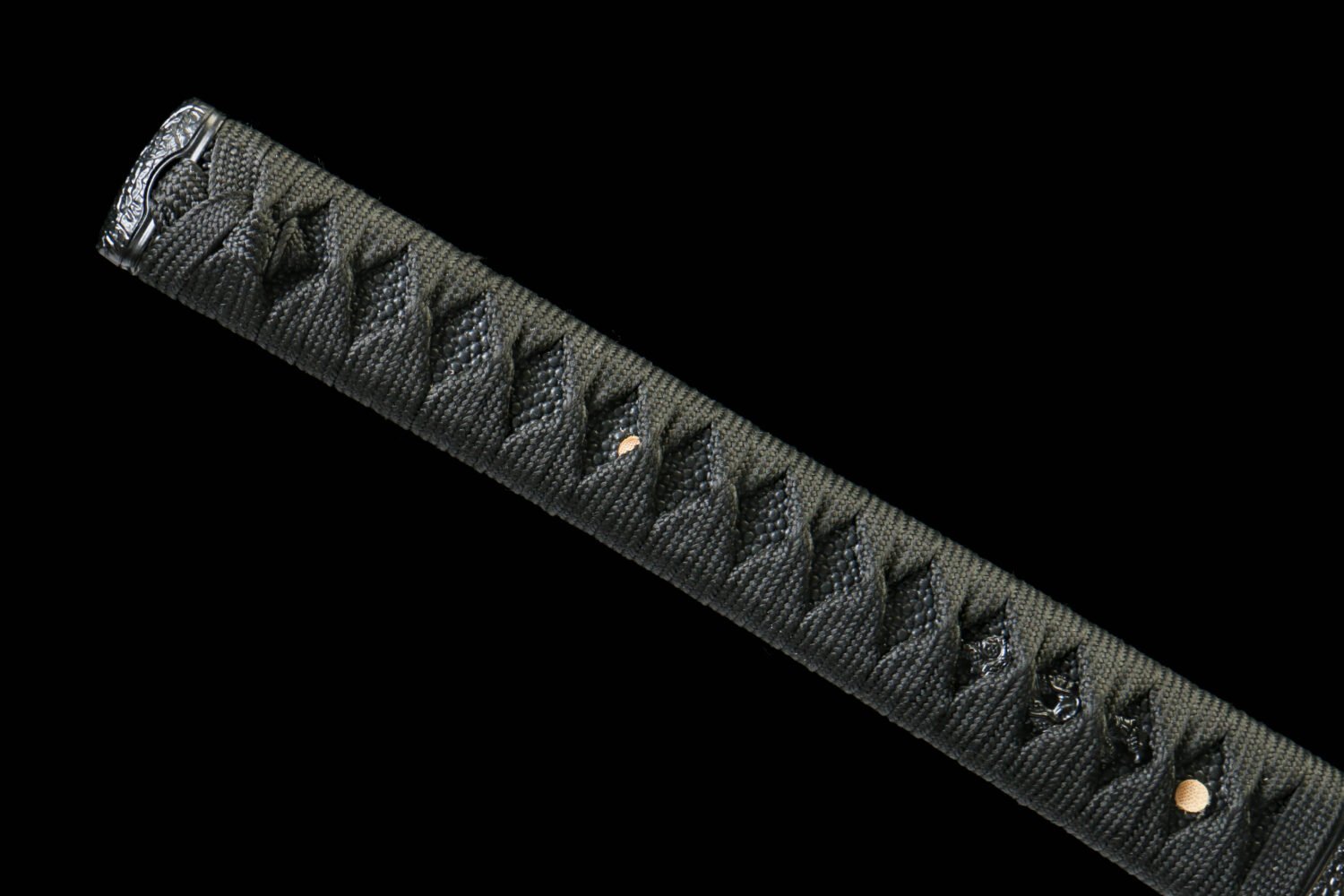 1065 steel - pure handmade Japanese katana - zinc alloy fittings - obsidian dragon