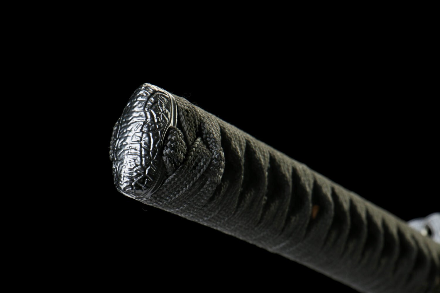 1065 steel - pure handmade Japanese katana - zinc alloy fittings - obsidian dragon