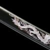 1065 steel - pure handmade Japanese katana - zinc alloy fittings - obsidian dragon