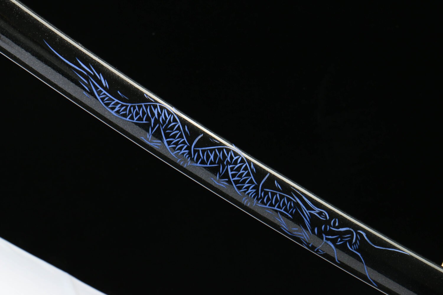 1066 steel - handmade Japanese samurai sword - green leather scabbard - zinc alloy equipment - Red Dragon Phantom