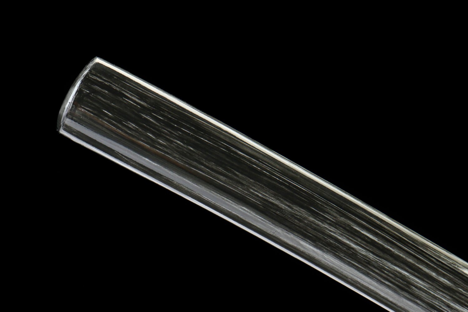 IMG_9451 1065 steel - pure handmade Japanese katana - green leather sheath - zinc alloy fittings - special craftsmanship - textured black - ink style