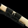 1065 steel - pure hand-forged samurai sword - green leather sheath - copper-plated gilded silver - baked gold - wooden heart ancient soul